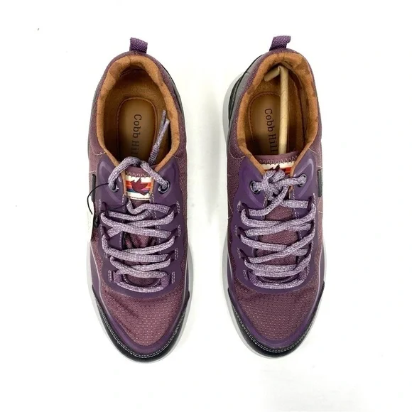 Cobb Hill WOMEN'S SKYLAR WATERPROOF LOW LACE-UP SNEAKER Purple WIDE - Picture 5 of 8